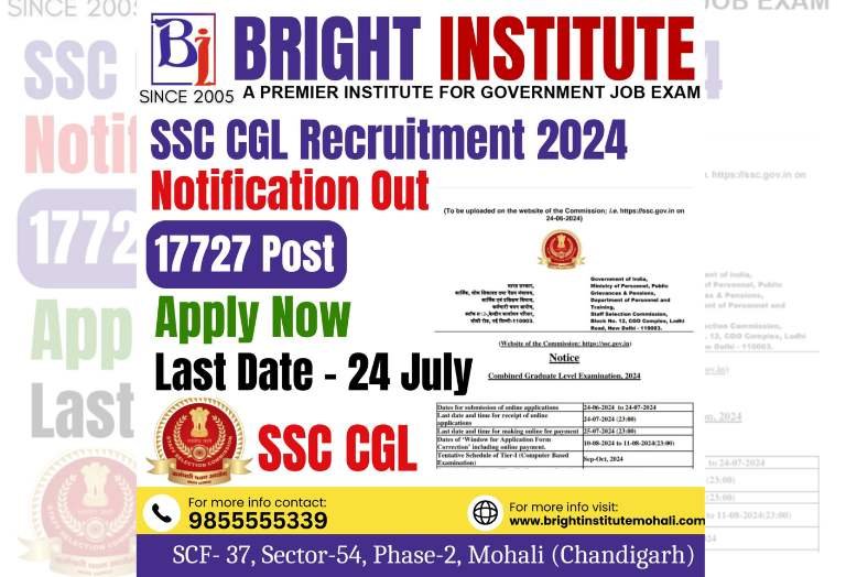 SSC CGL Recruitment 2024 - brightinstitutemohali