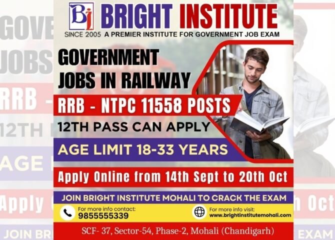 RRB - NTPC 11558 Posts - Brightinstitutemohali