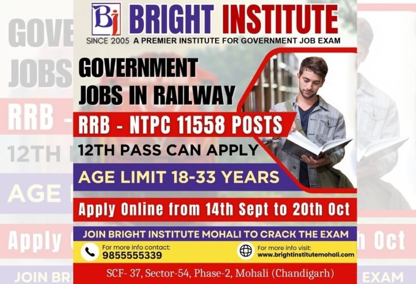 RRB - NTPC 11558 Posts - Brightinstitutemohali