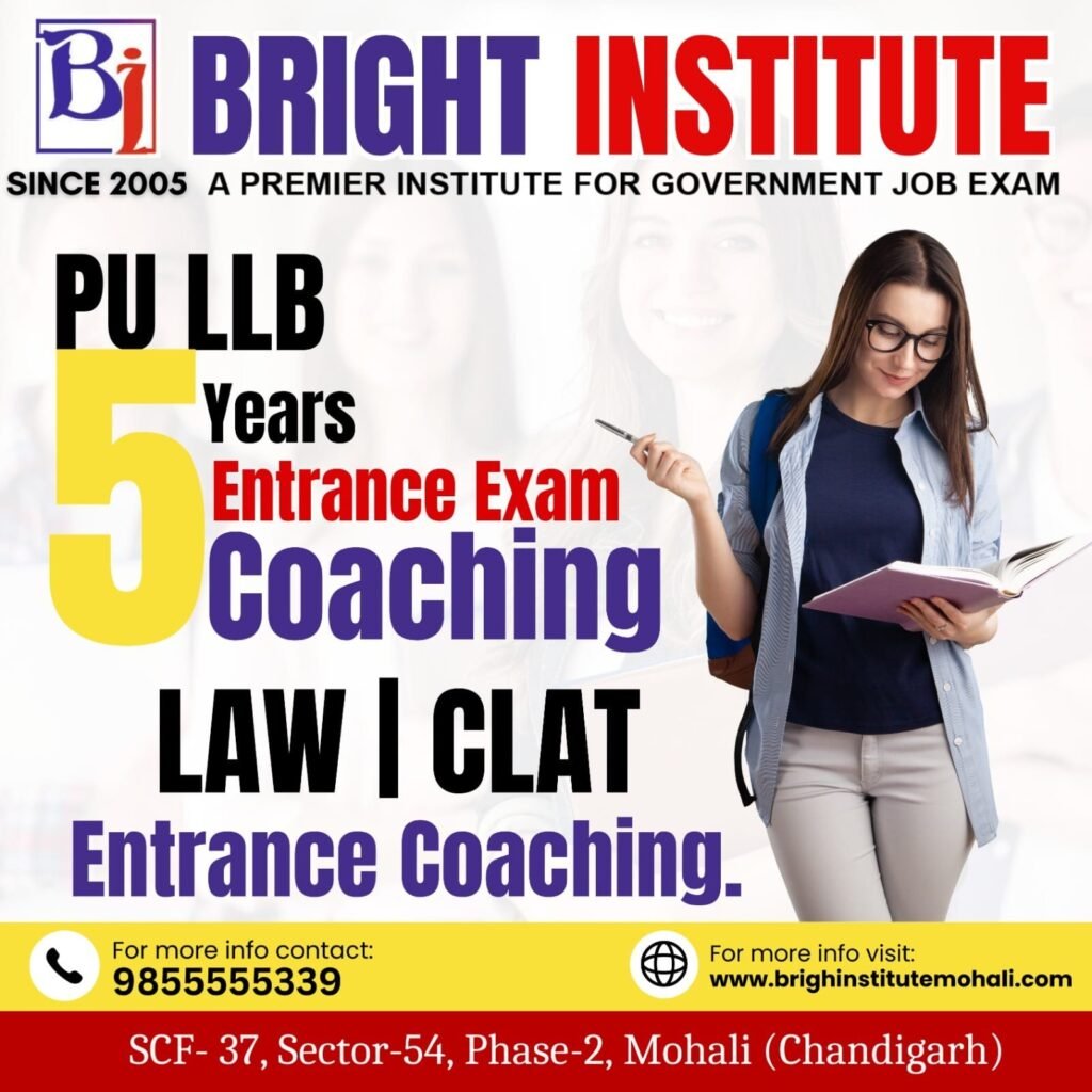 Pu Law Entrance Coaching in Mohali - brightinstitutemohali