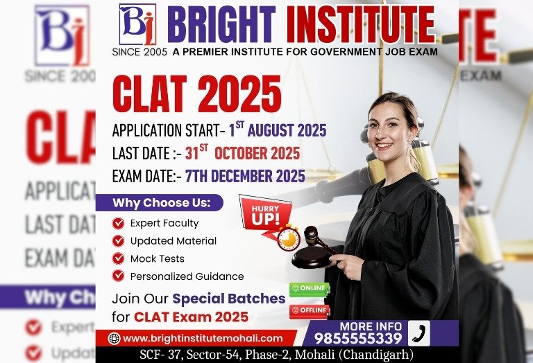 CLAT 2026 Recruitment - Bright Institute Mohali