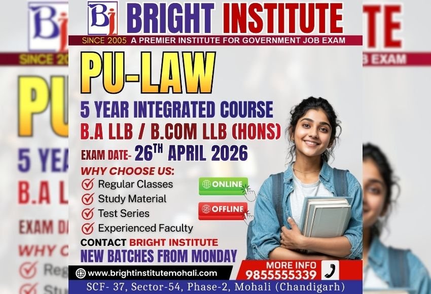PU-LAW 5 YEAR INTEGRATED COURSE - Bright Institute Mohali