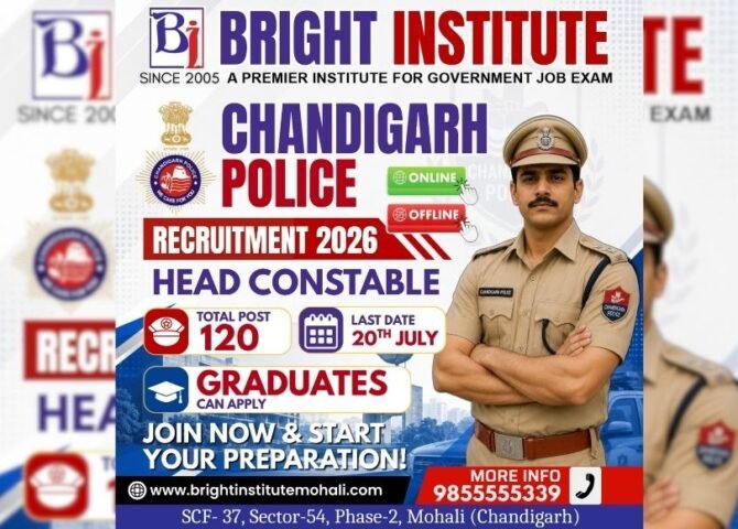 Chandigarh Police Recruitment 2026 - Bright Institute Mohali