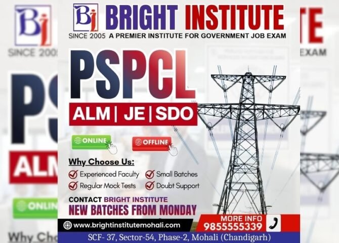 PSPCL ALM Recruitment 2026 - Bright Institute Mohali