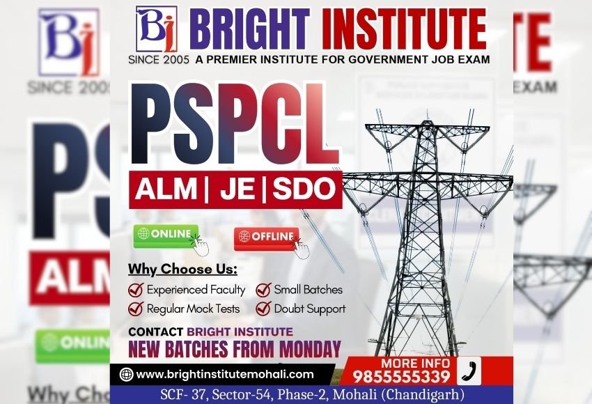 PSPCL ALM Recruitment 2026 - Bright Institute Mohali