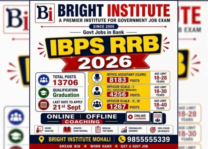 IBPS RRB Recruitment 2026 - Bright Institute Mohali